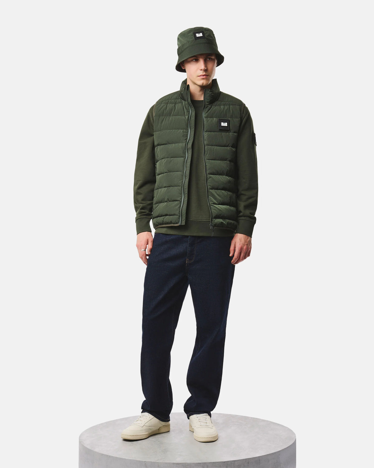 Weekend Offender Gacha Padded Gilet Forest Black Forest