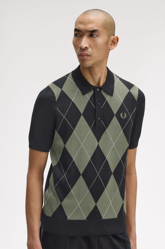Fred Perry Argyle Knitted Shirt K1317