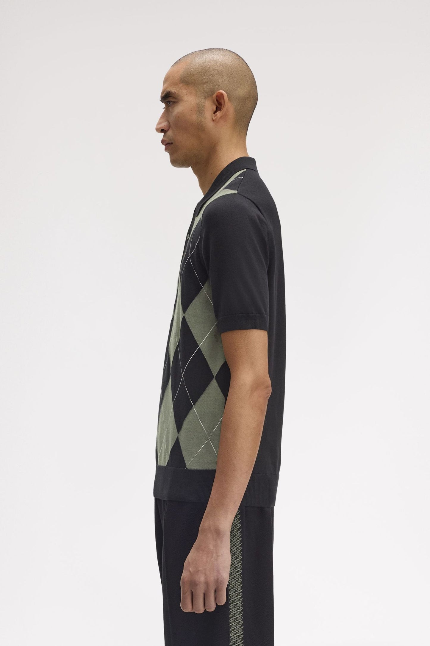 Fred Perry Argyle Knitted Shirt K1317