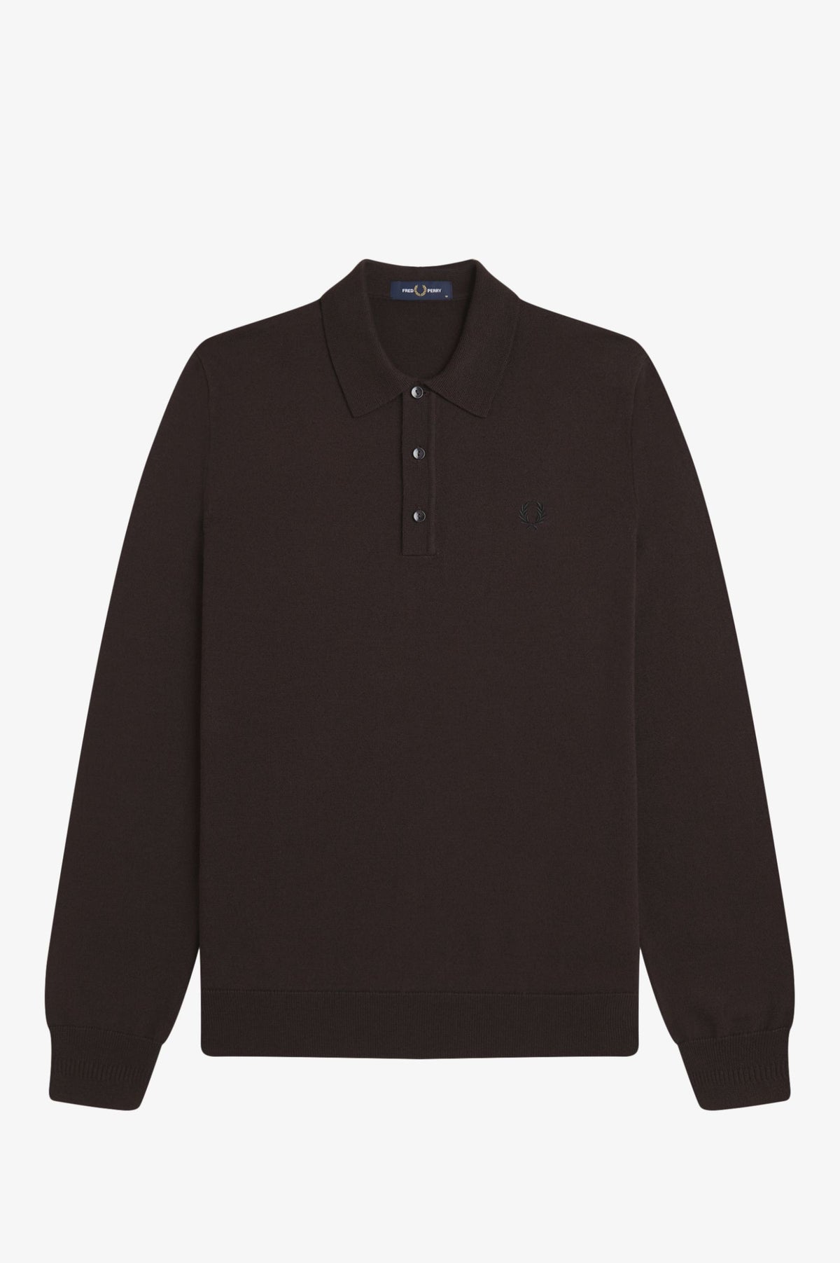 Fred Perry Knitted polo shirt Rich Brown