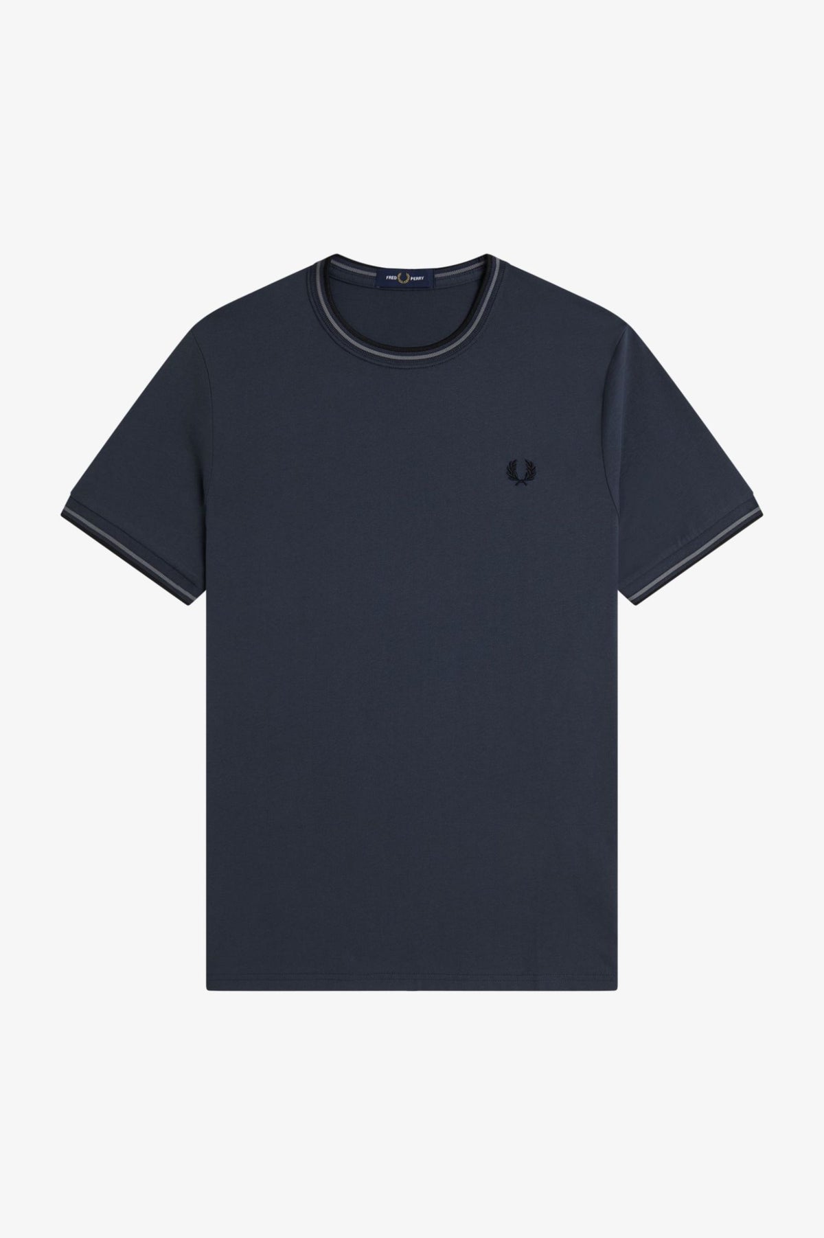 Fred Perry twin tipped t shirt dark aitforce/spbl/blk