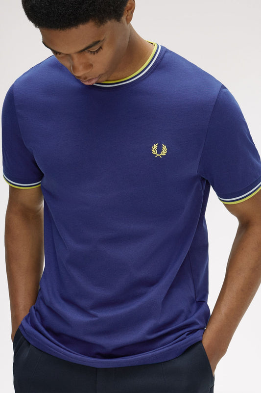 Fred Perry twin tipped t shirt frenchnavy/dskbl/cit