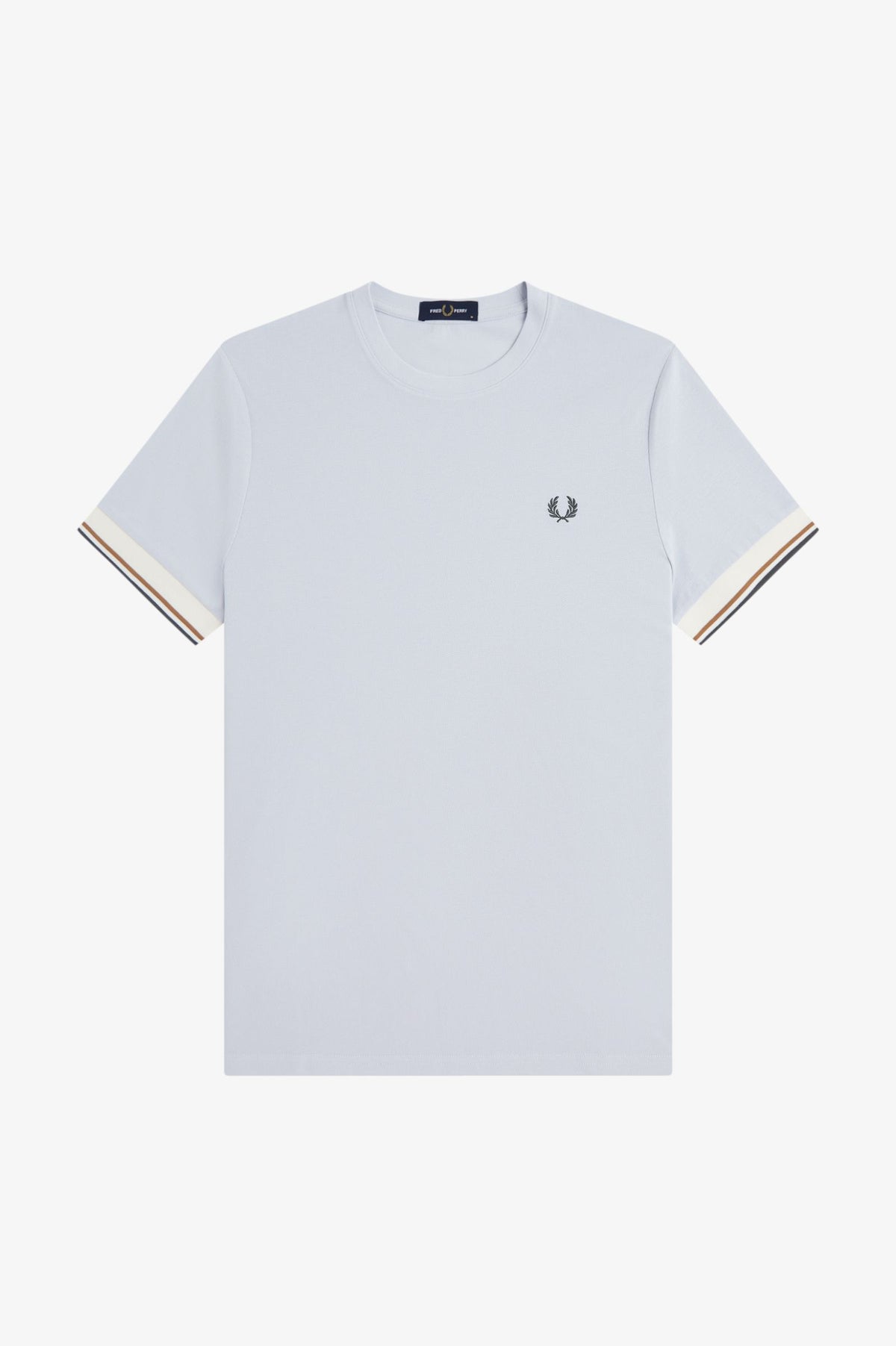 Fred Perry Cuff T Shirt Dusky Blue