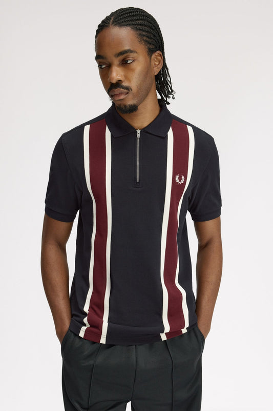 Fred Perry tramline polo shirt Black