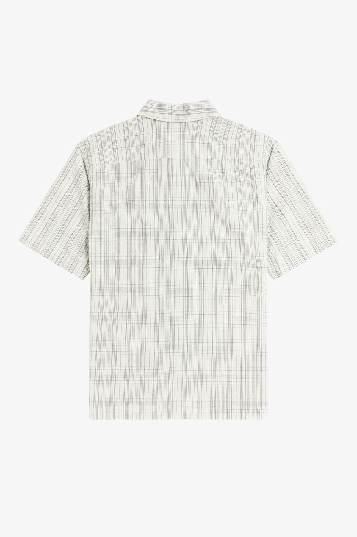 Fred Perry seersucker check shirt Ecru