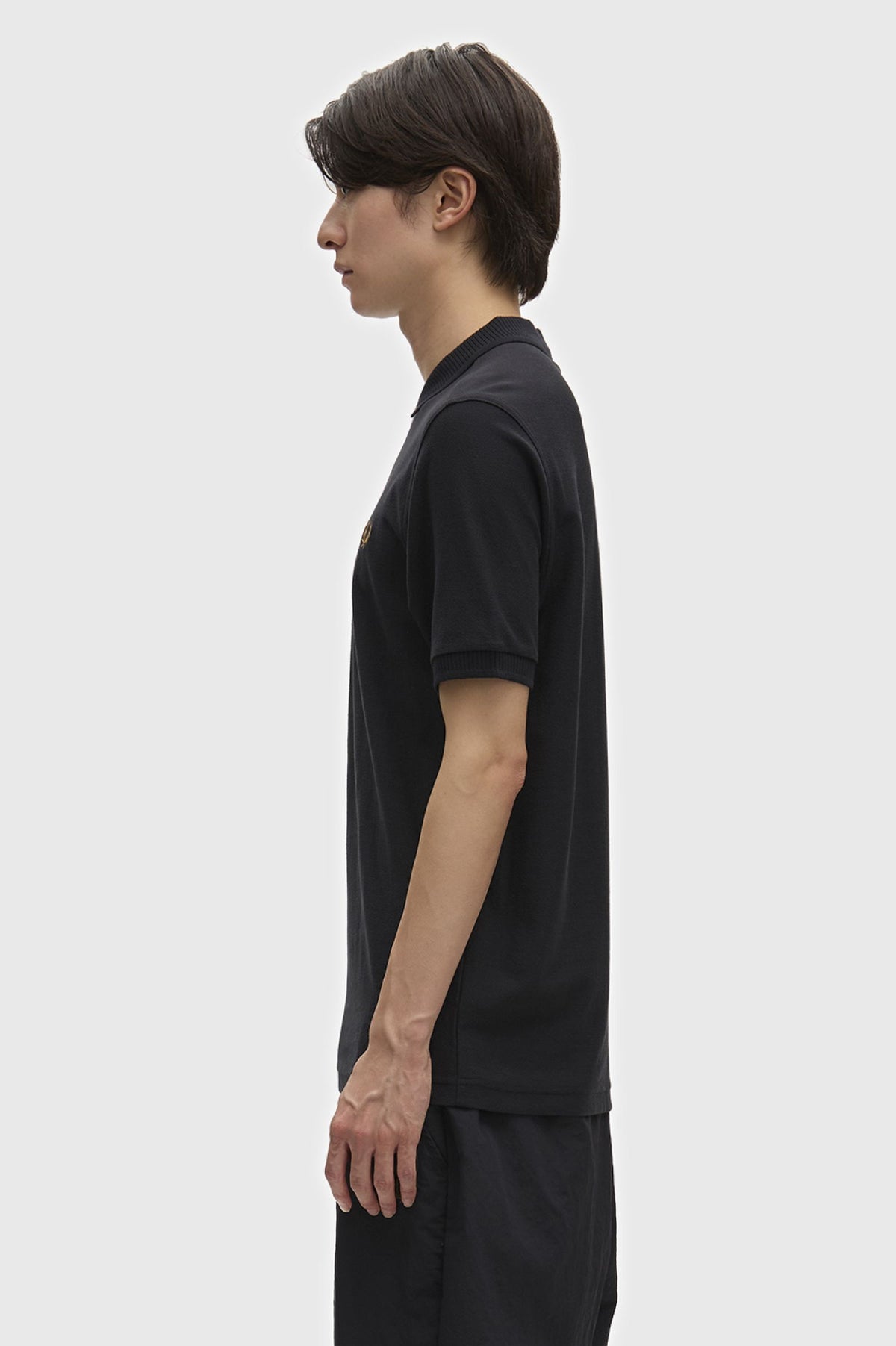 Fred Perry Zip Polo Black
