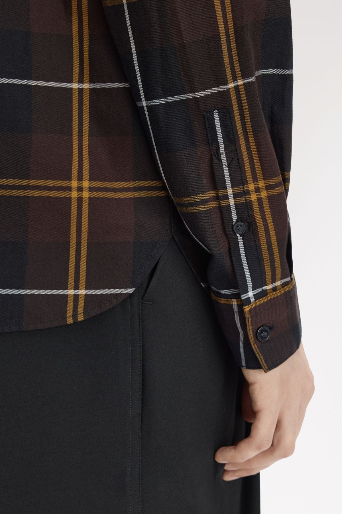 Fred Perry Tartan Twill Shirt Rich Brown
