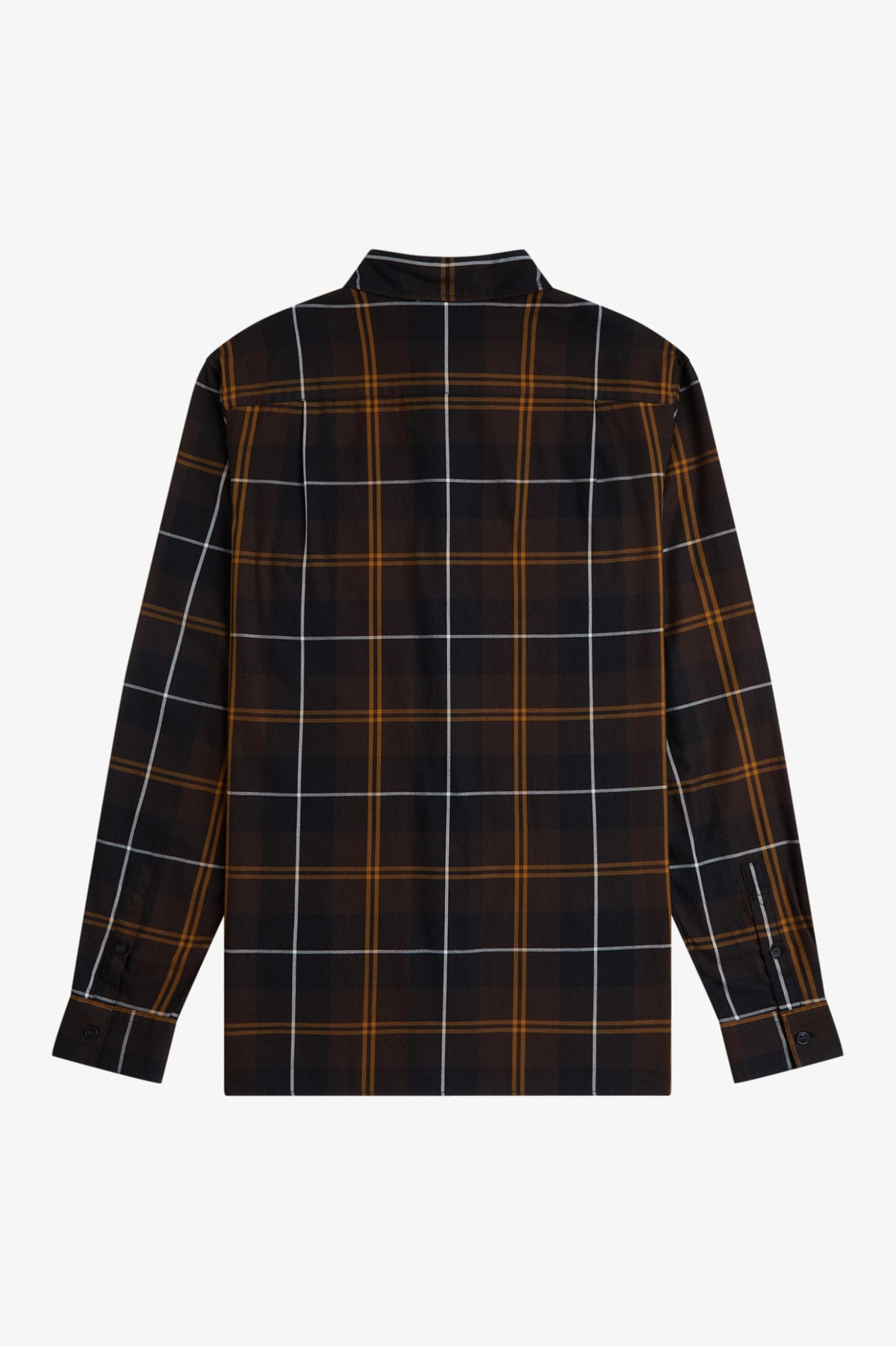Fred Perry Tartan Twill Shirt Rich Brown