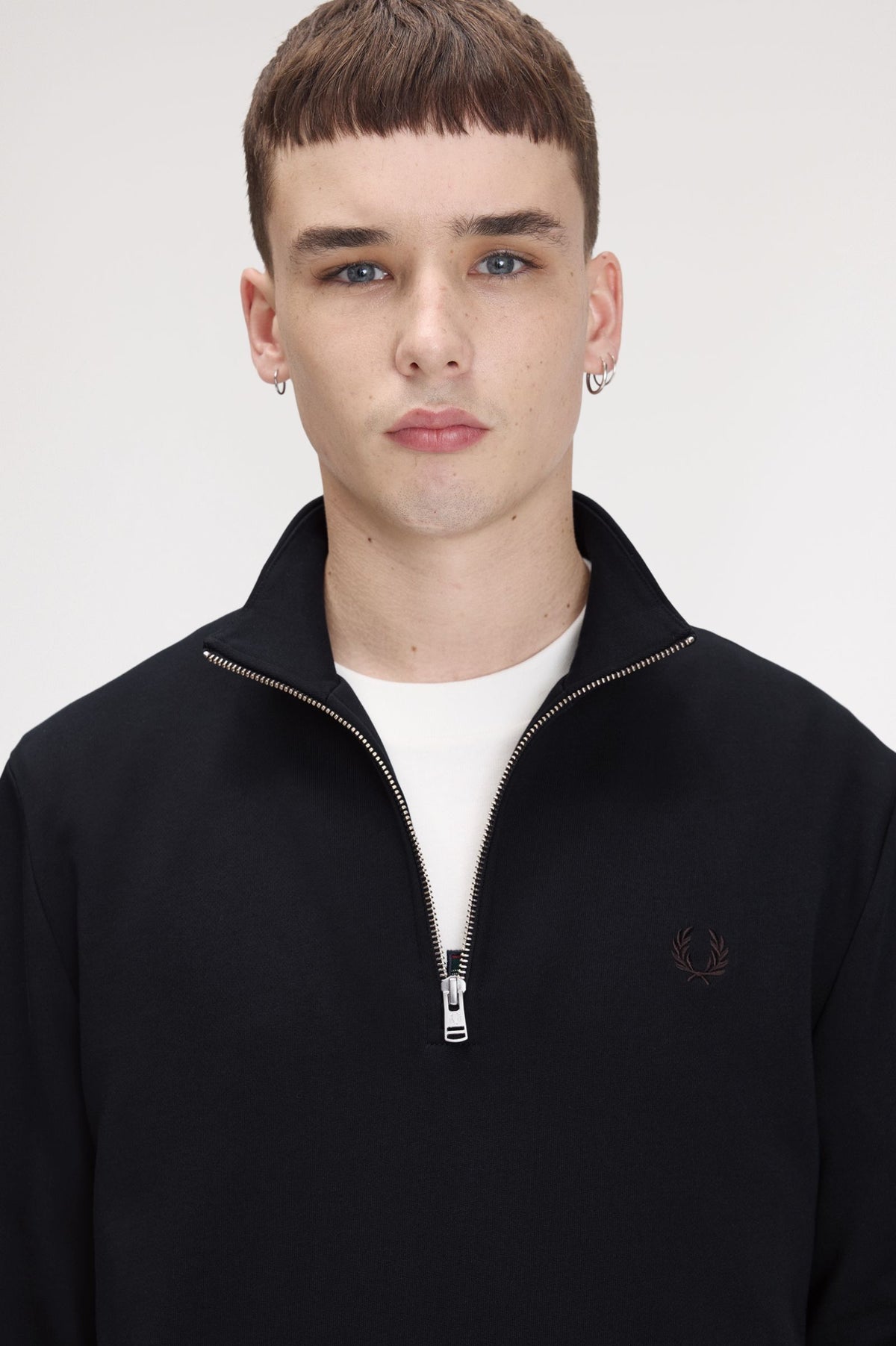 Fred Perry M3574 quarter zip Sweatshirt navy