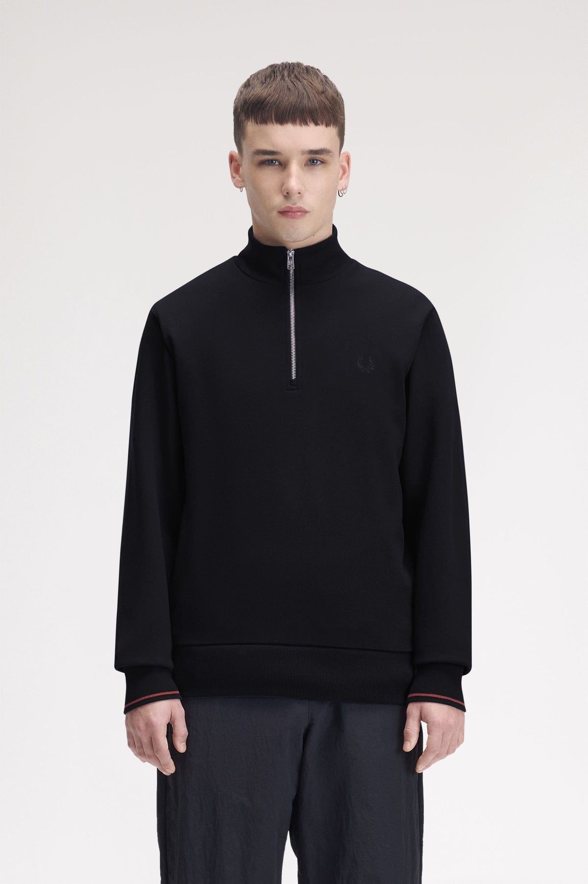 Fred Perry M3574 quarter zip Sweatshirt navy