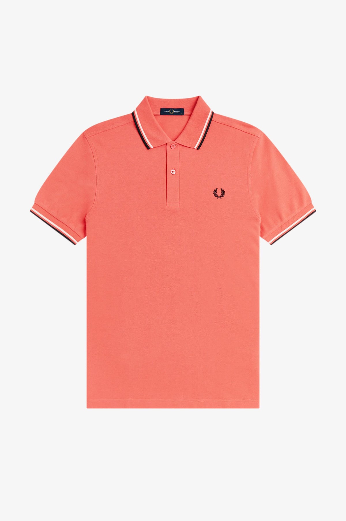 Fred Perry twin tipped polo strawberry/crm/ecru/blk