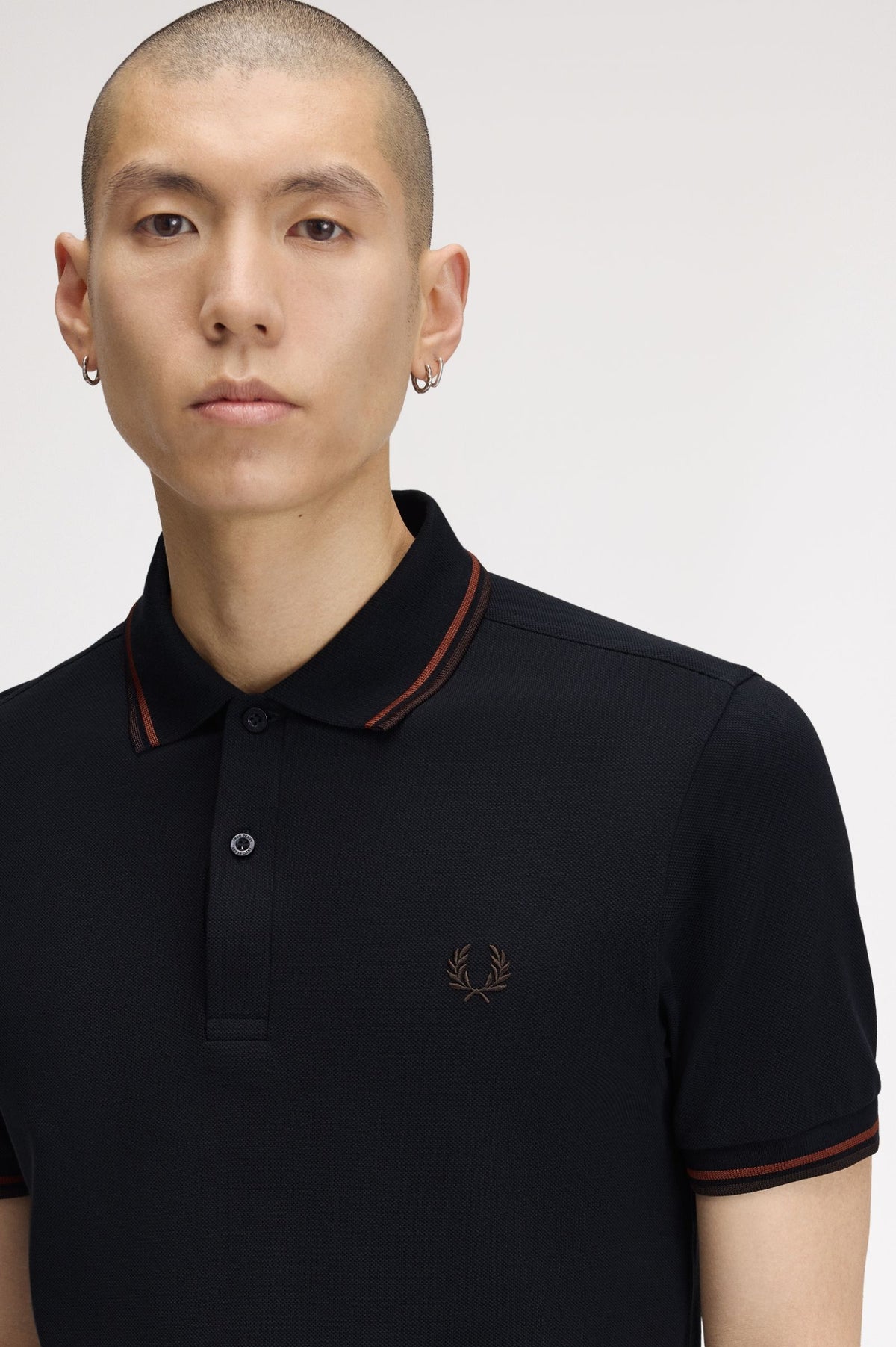 Fred Perry M3600 Polo shirt Navy/brndy/rchbrn