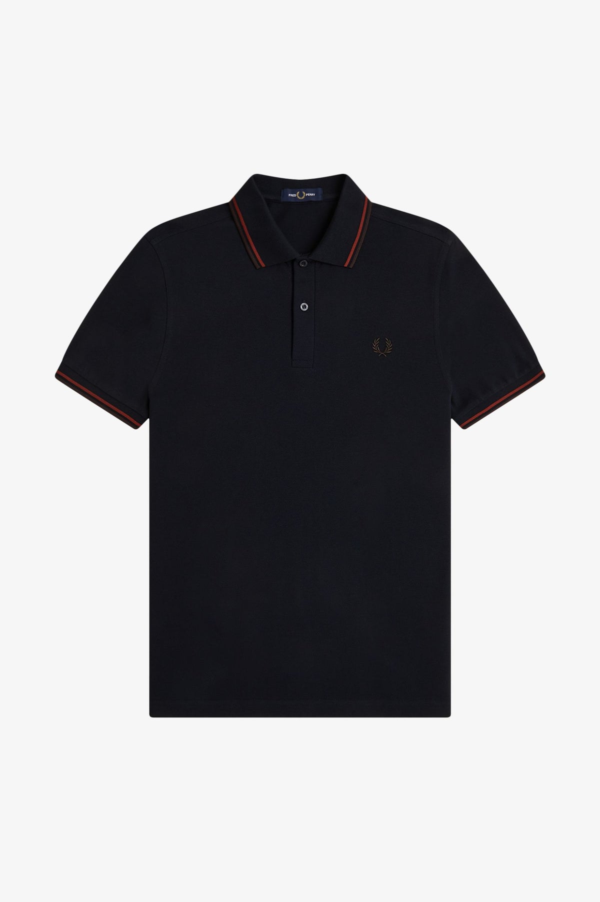 Fred Perry M3600 Polo shirt Navy/brndy/rchbrn
