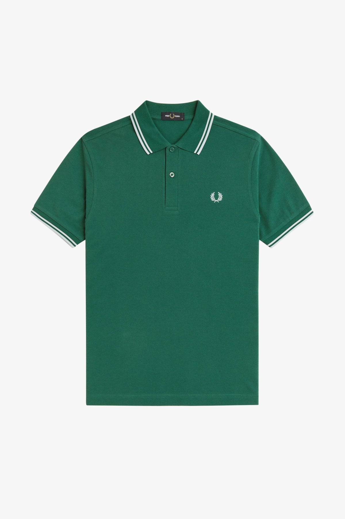 Fred Perry twin tipped polo sptgreen/ltic/ltic