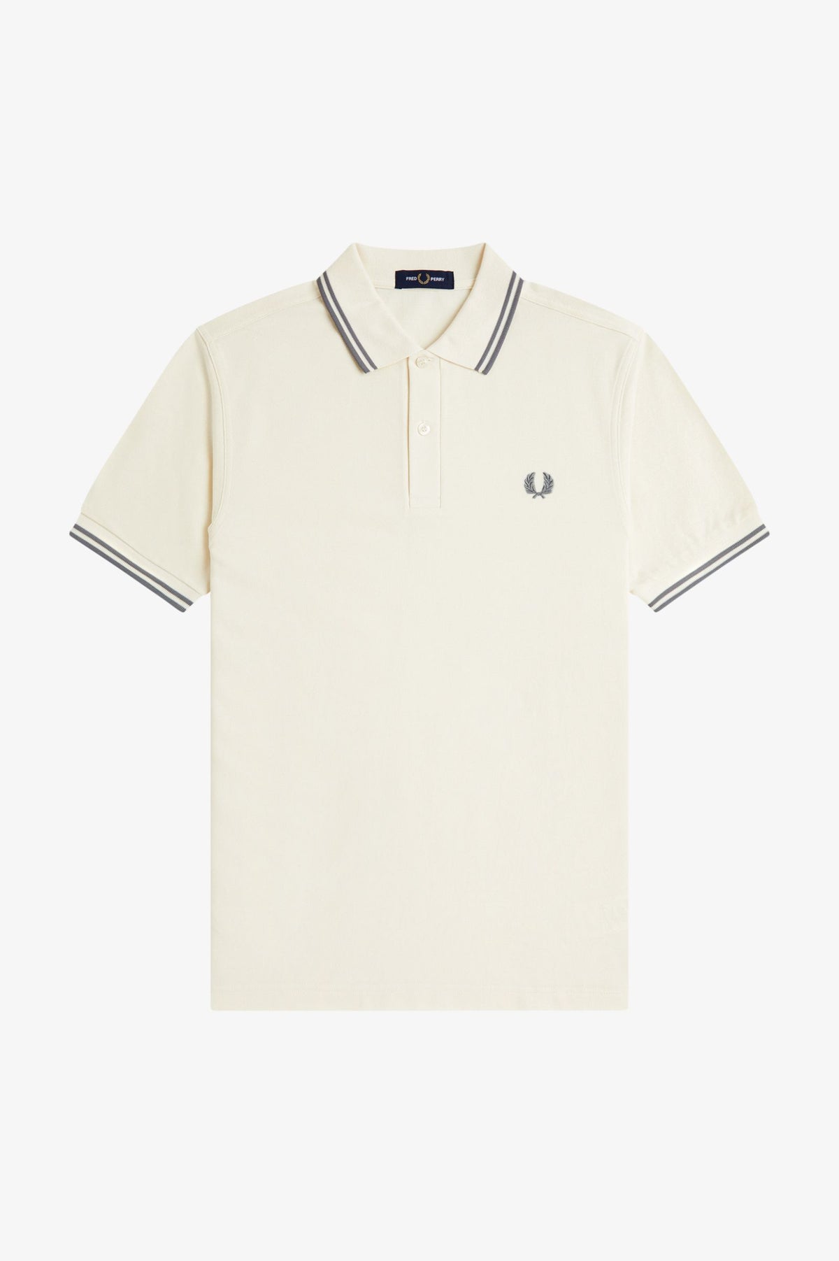 Fred Perry twin tipped polo ecru/stockport blue