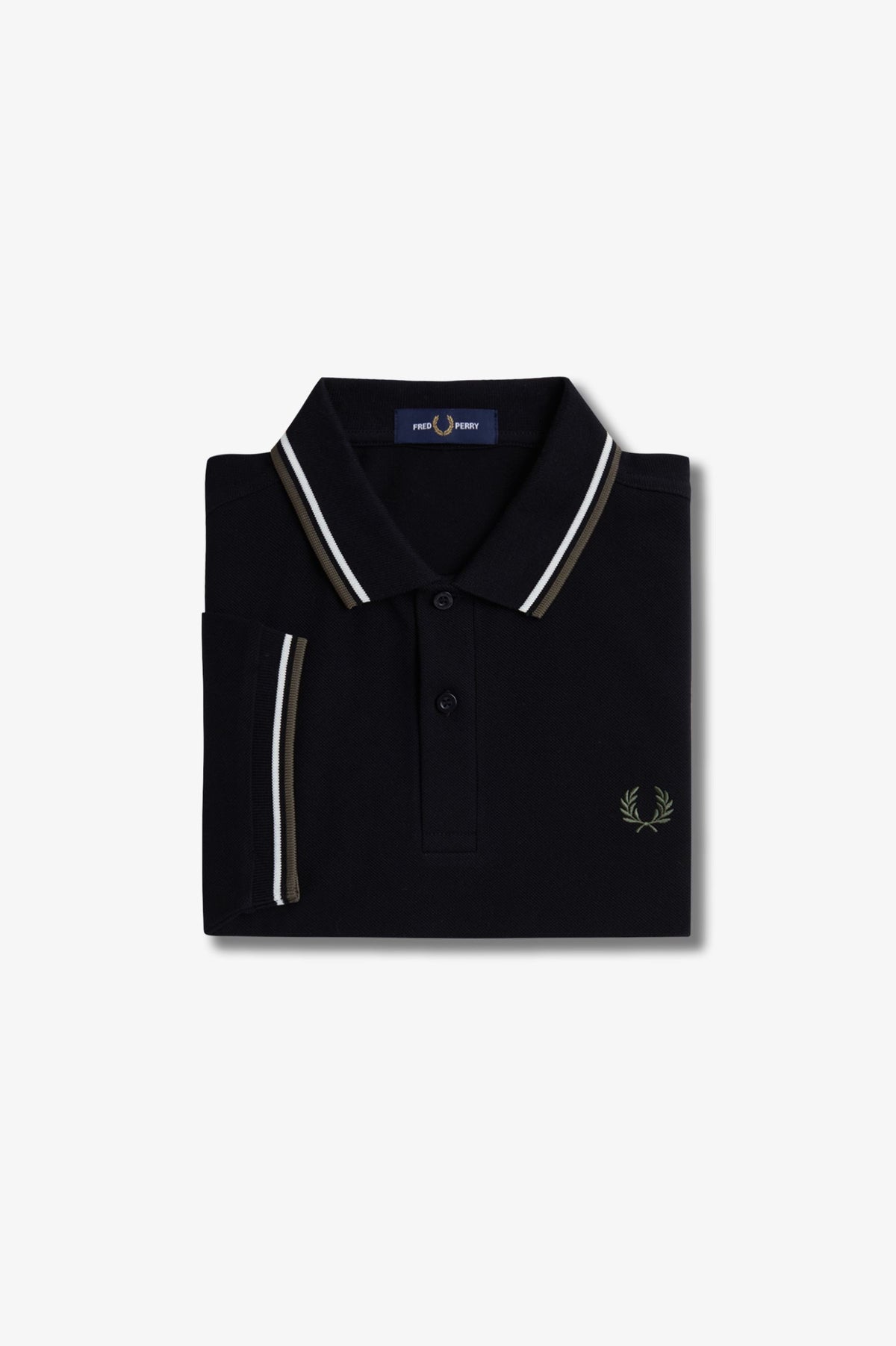 Fred Perry M3600 Polo shirt blk/ecru/rlwgren