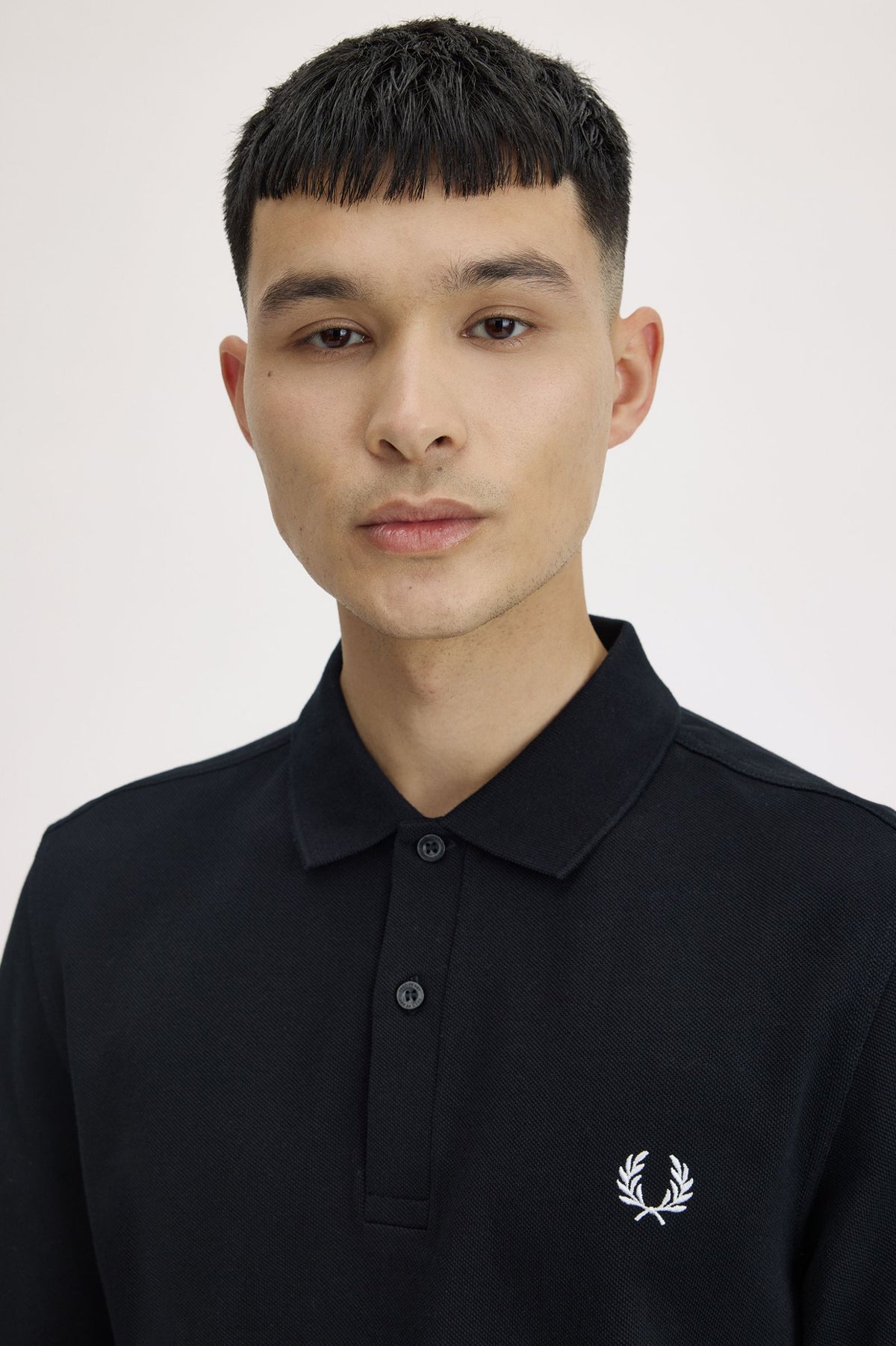 Fred Perry Long Sleeve polo shirt Black