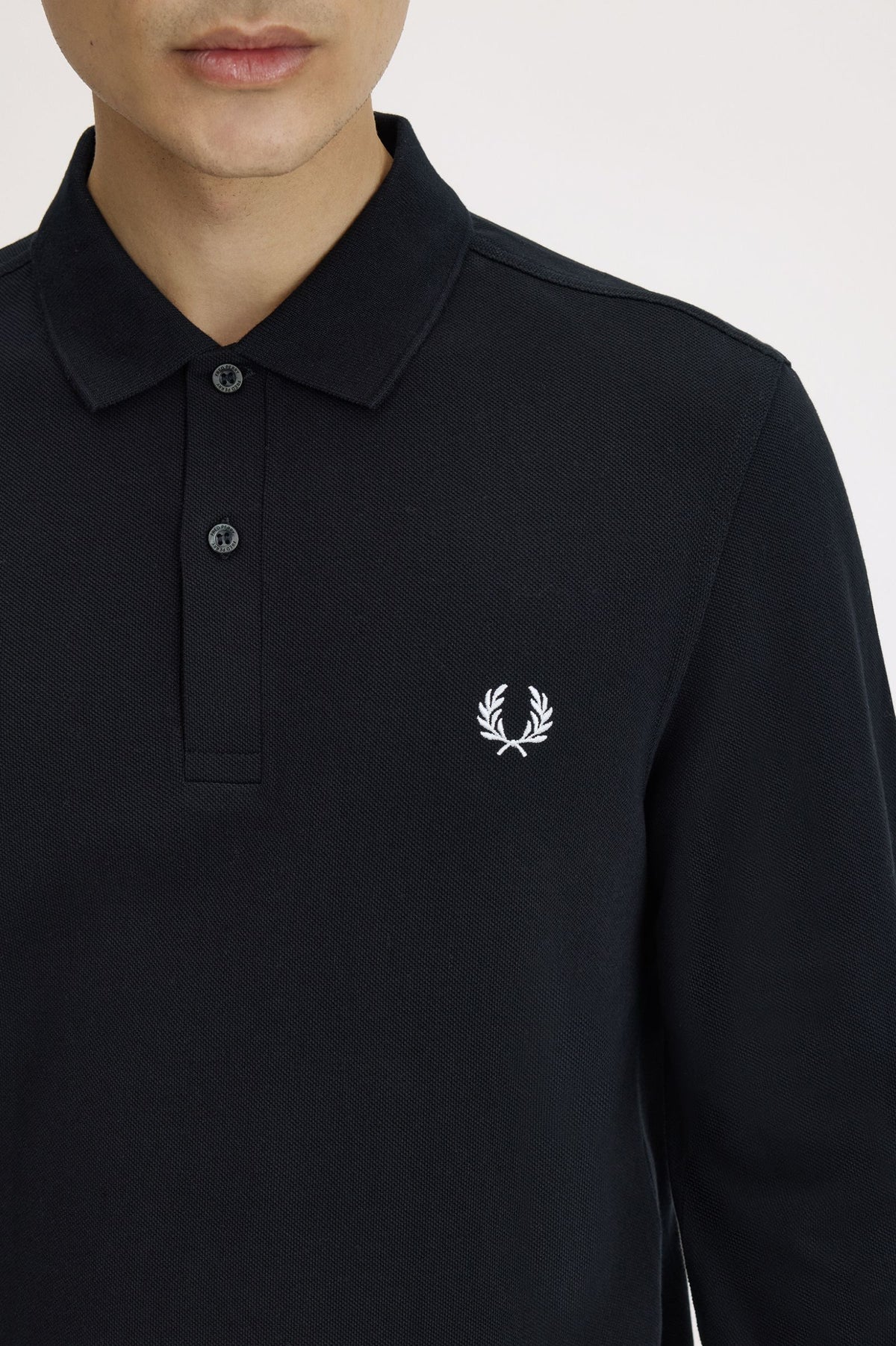 Fred Perry Long Sleeve polo shirt Black