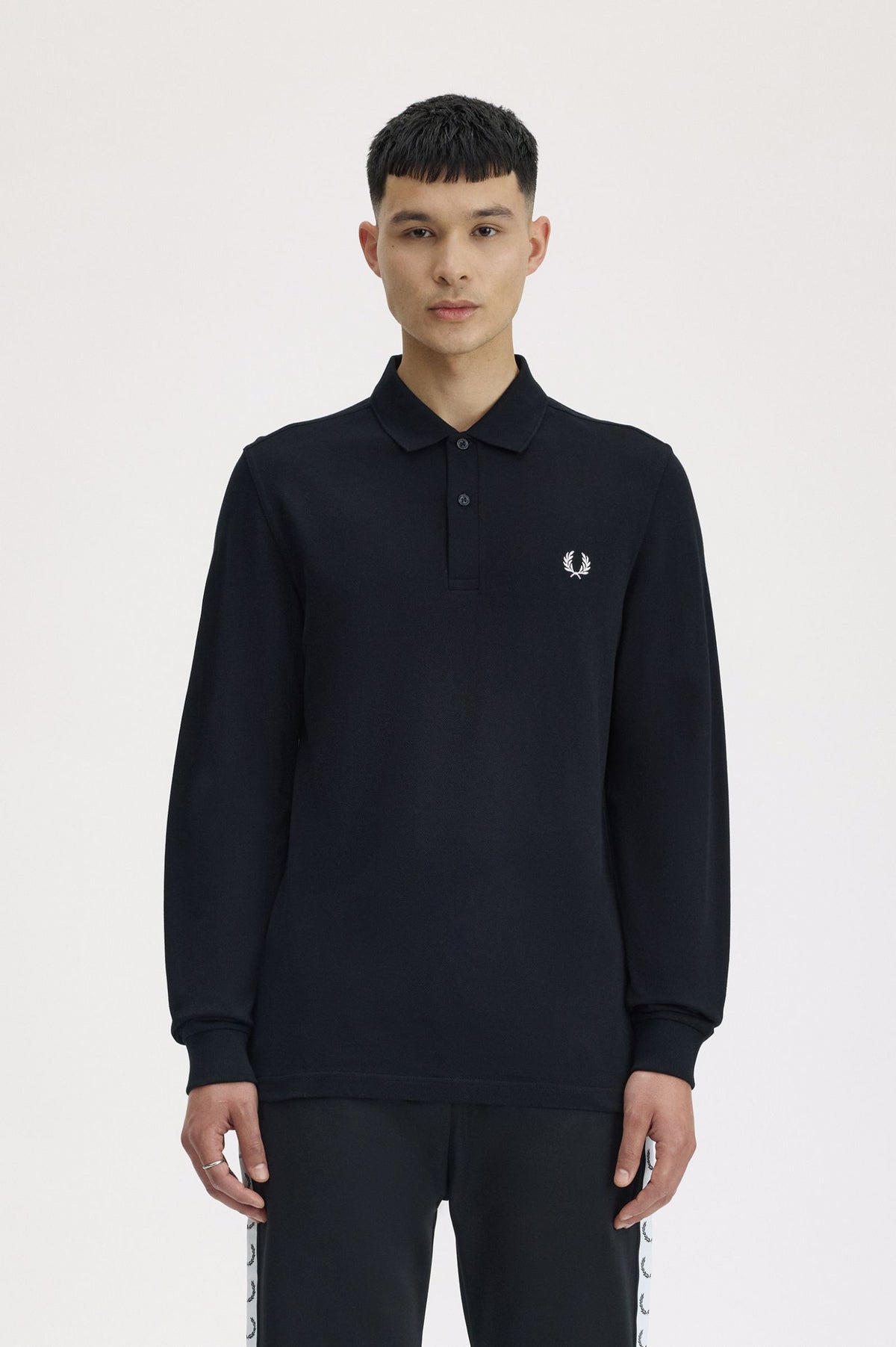 Fred Perry Long Sleeve polo shirt Black