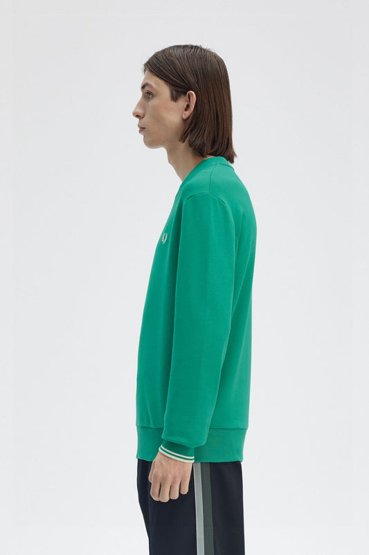 Fred Perry Crew Neck Sweatshirt (Label Green)