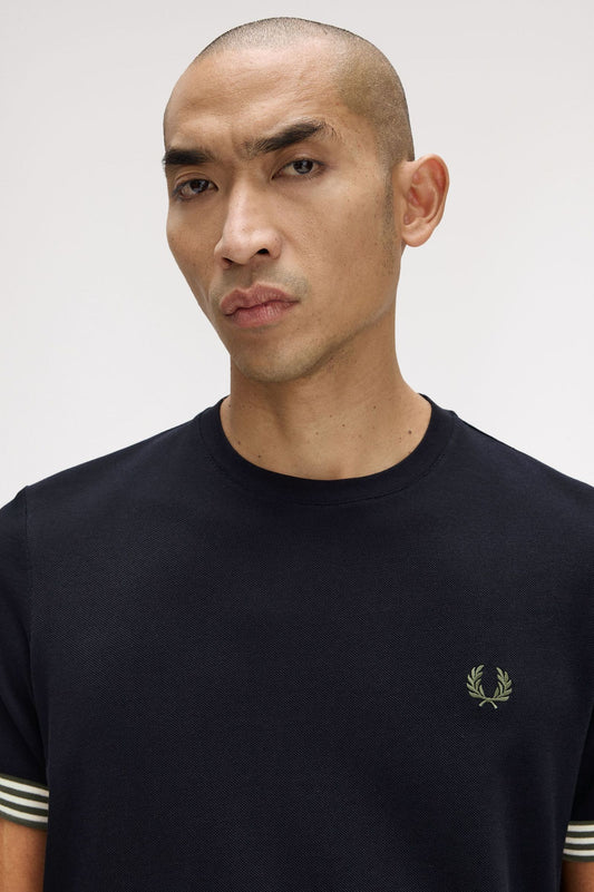 Fred Perry Striped Cuff T-Shirt M7707