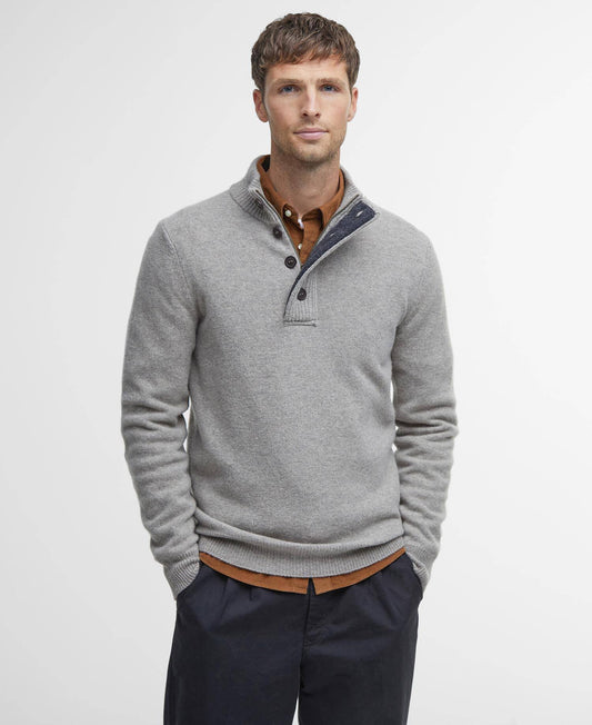 Barbour Patch Half zip jumper Stone