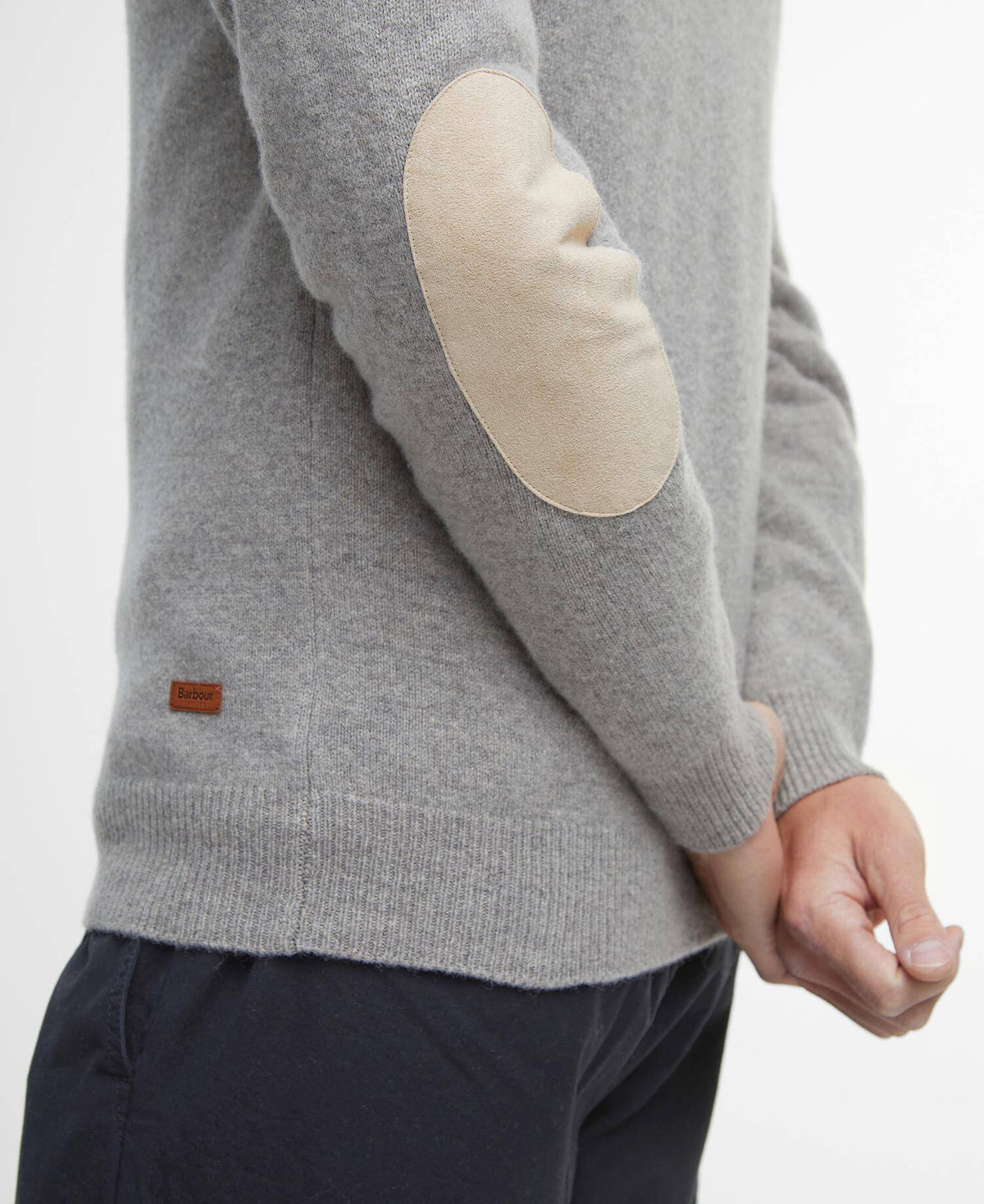Barbour Patch Half zip jumper Stone