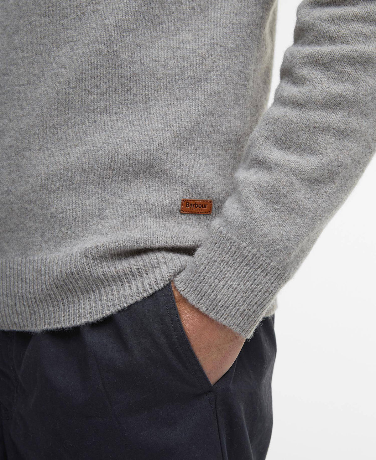 Barbour Patch Half zip jumper Stone