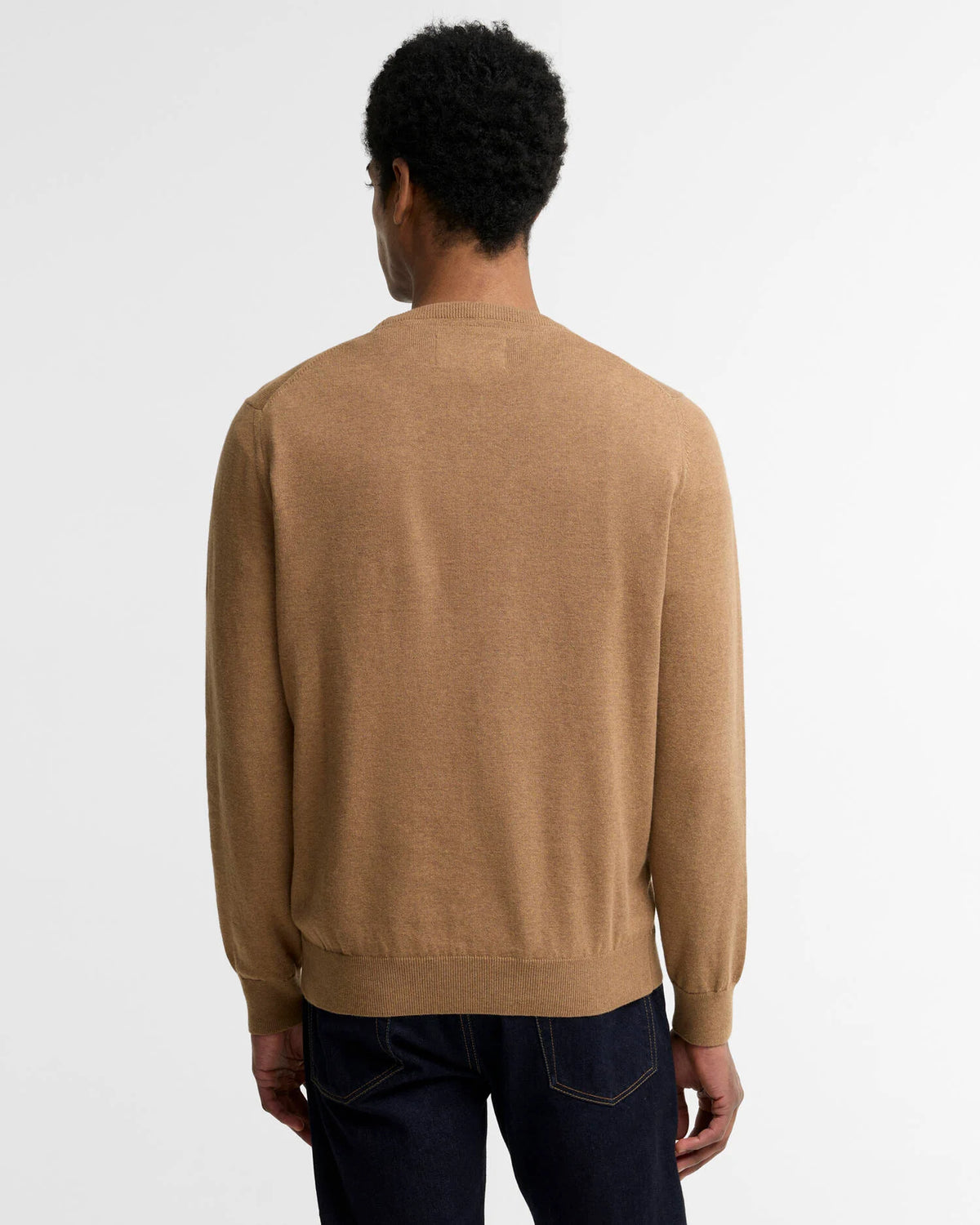 Barbour Pima Cotton Crewneck jumper Sandstone