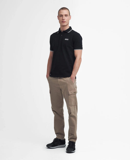 Barbour Evan Tipped polo shirt Black