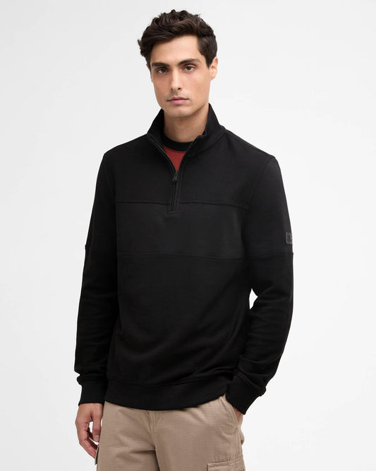 Barbour Curve Sweatshirt Half zip sweat Black
