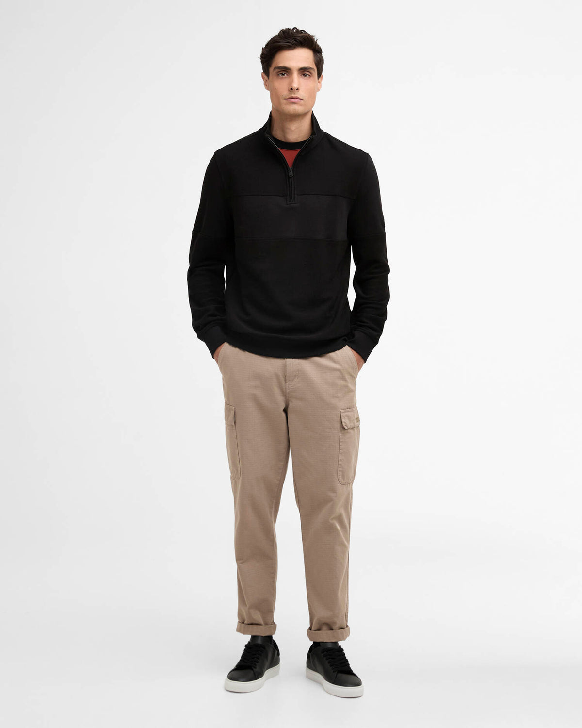 Barbour Half zip sweatshirt Black