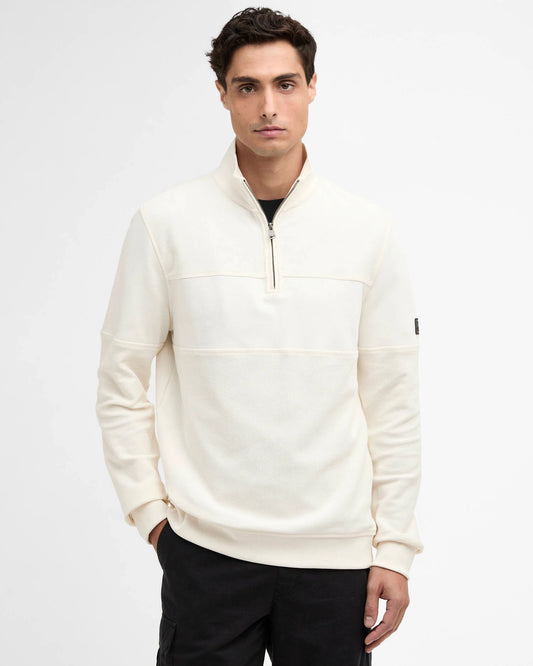 Barbour Half zip sweatshirt White