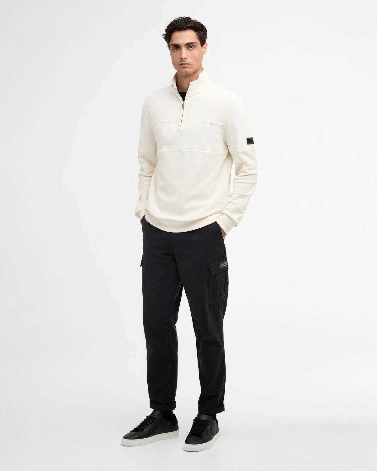 Barbour Half zip sweatshirt White