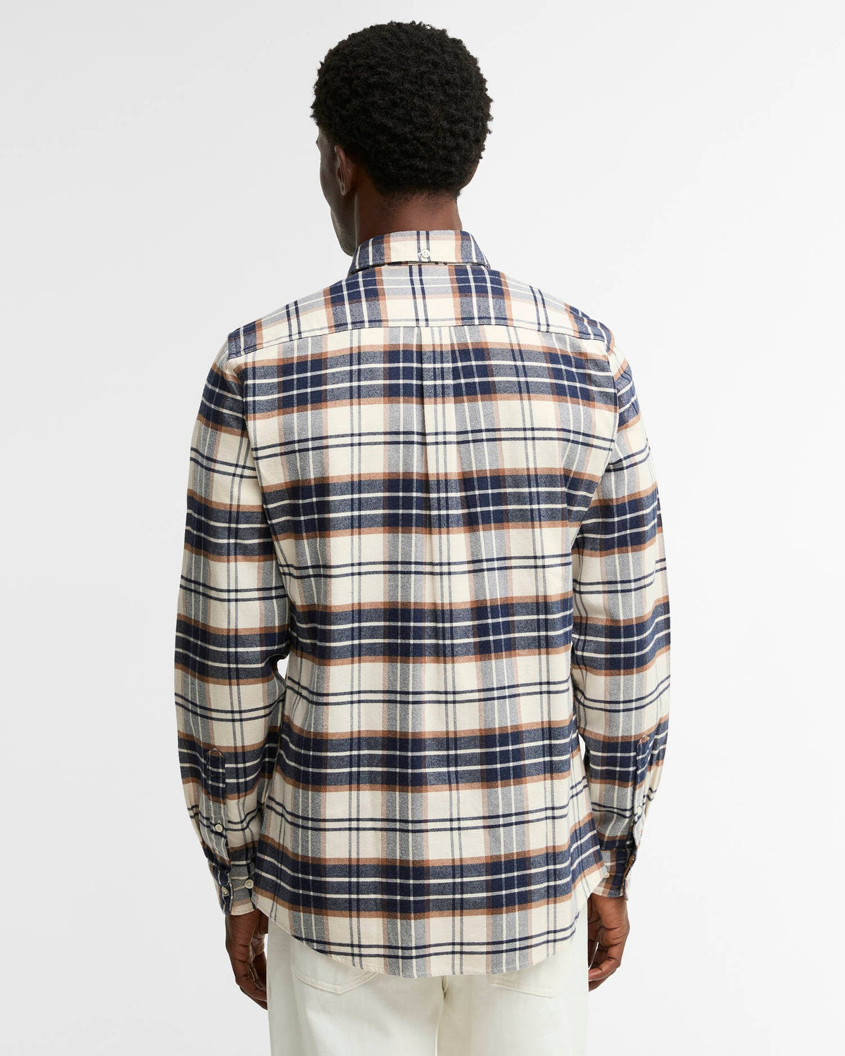 Barbour Portdown Checked long sleeve shirt Ecru