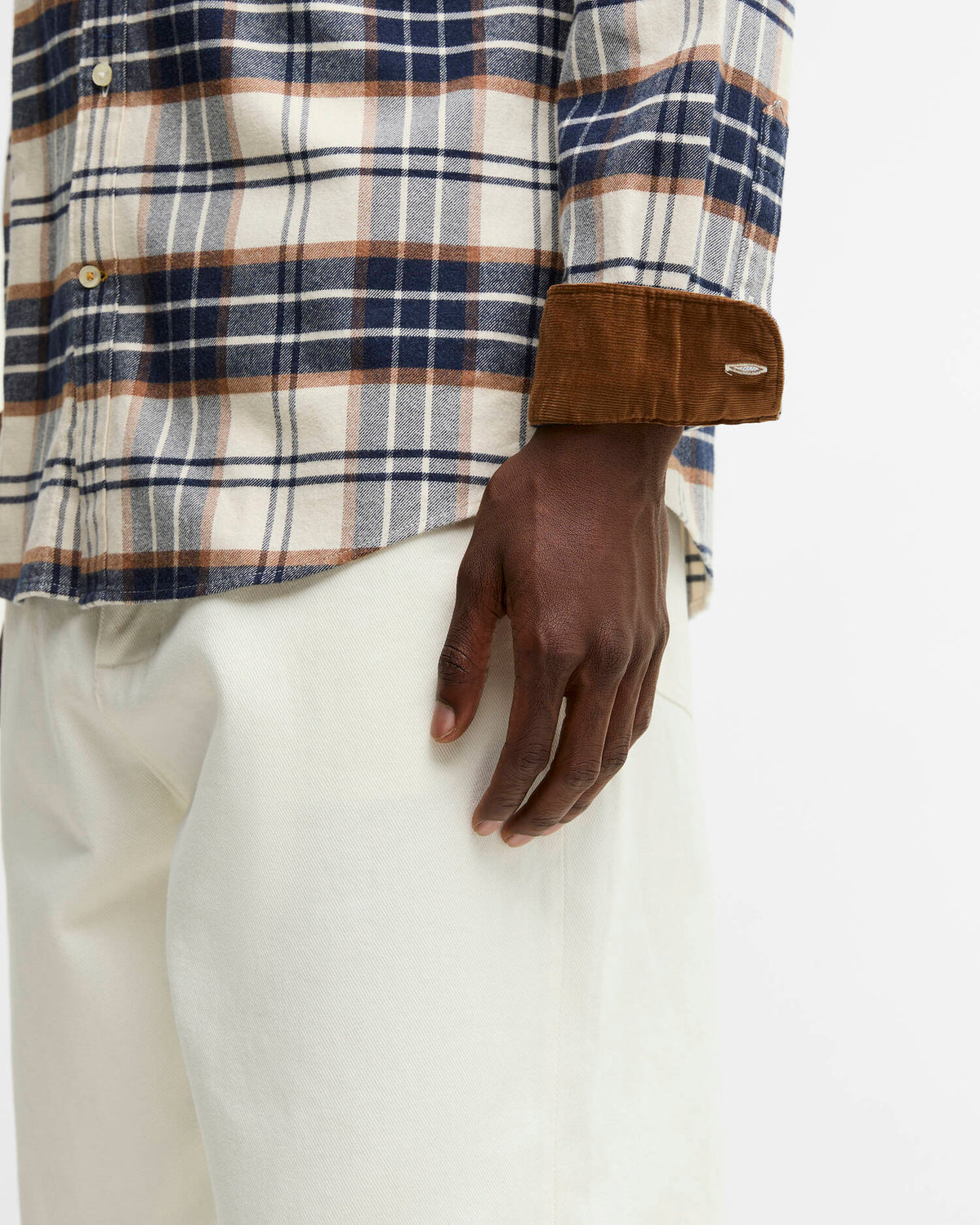 Barbour Portdown Checked long sleeve shirt Ecru