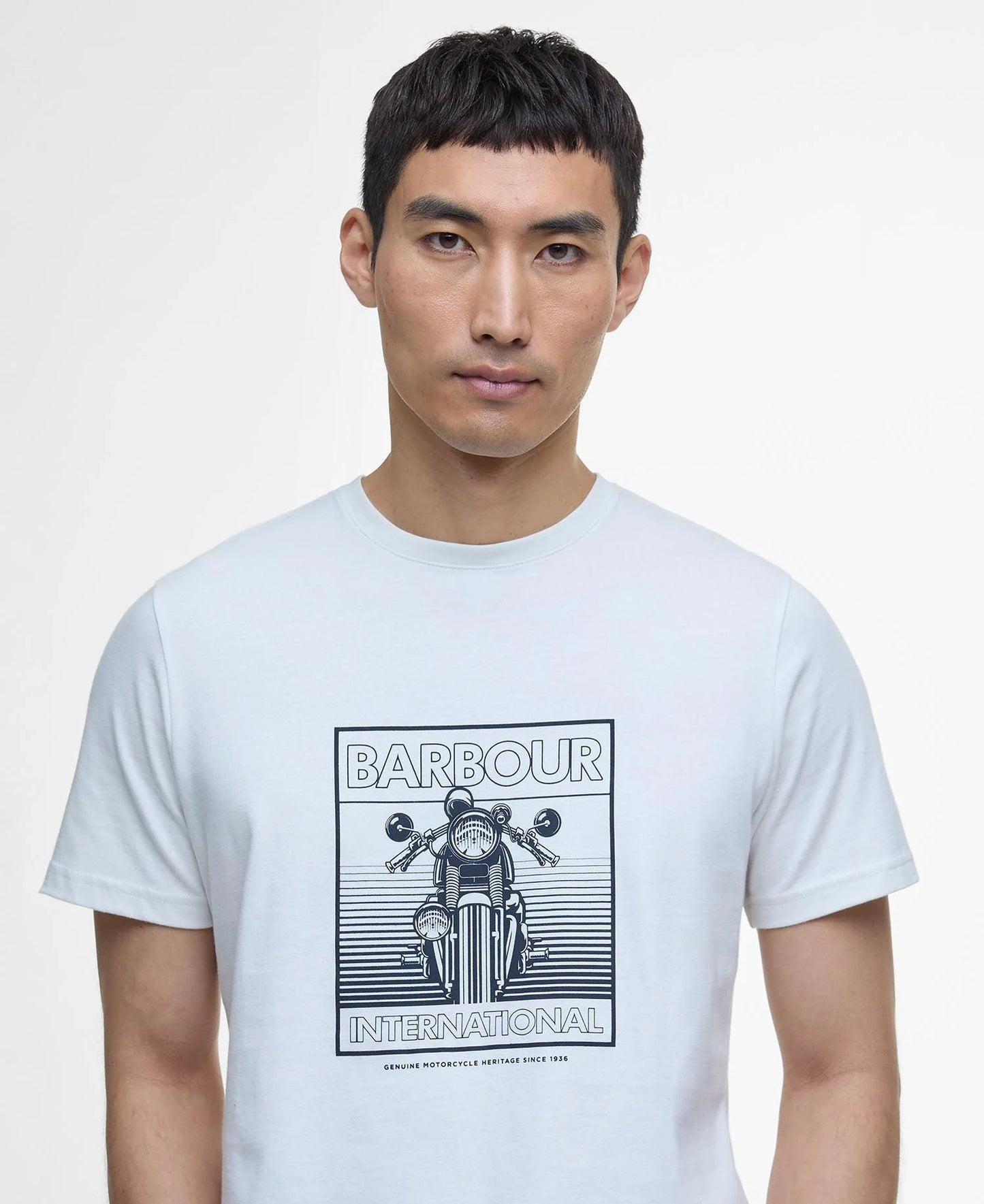 Mens Barbour Track Graphic T-Shirt (Whisper White)