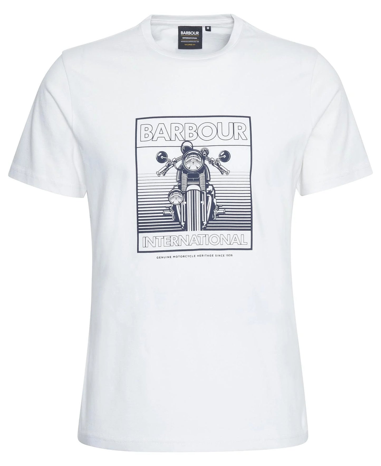 Mens Barbour Track Graphic T-Shirt (Whisper White)
