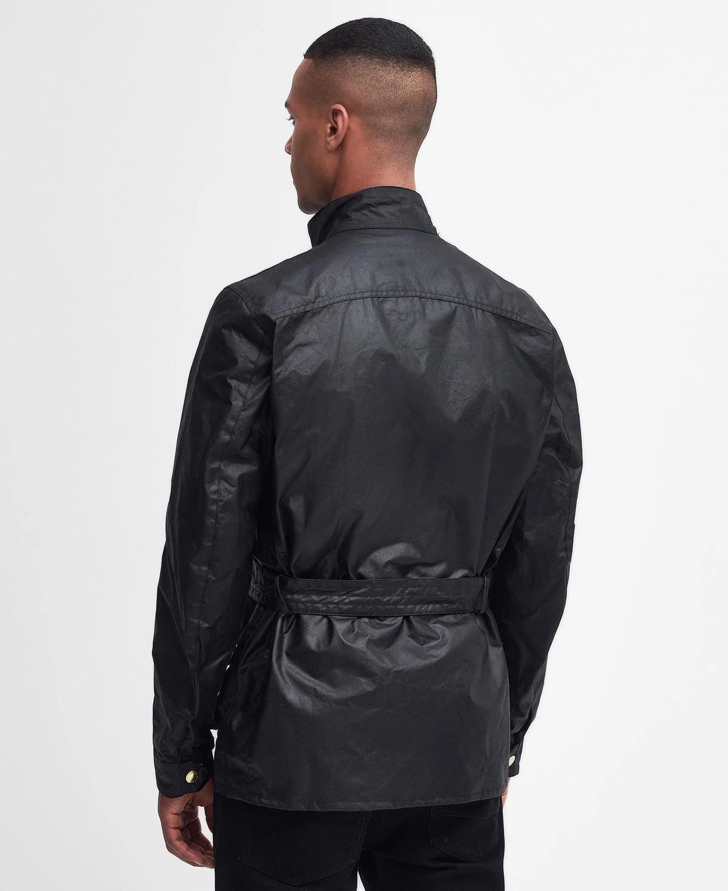 Mens Barbour Union Jack International Wax Jacket (Black)
