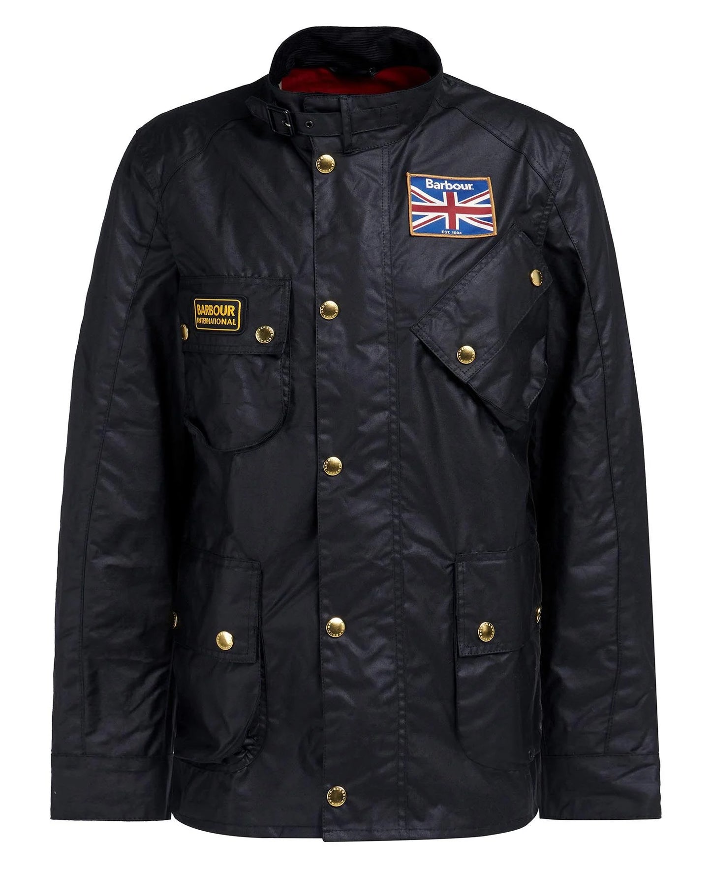 Mens Barbour Union Jack International Wax Jacket (Black)