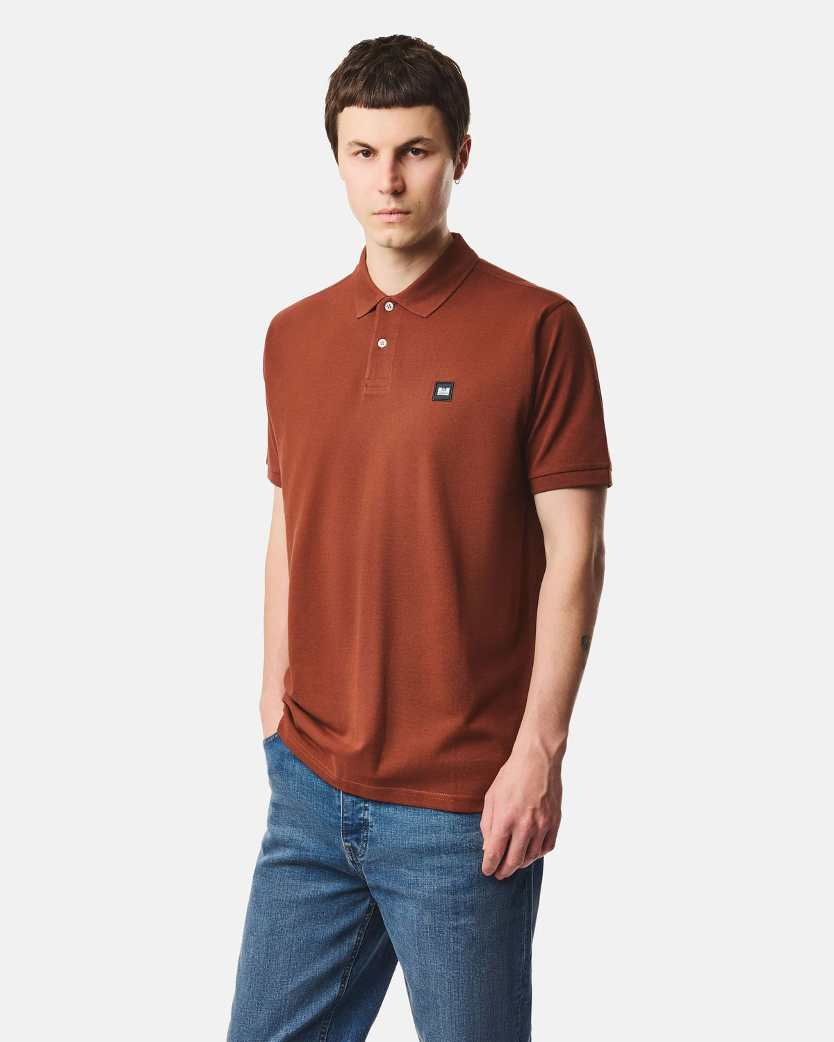 Weekend Offender polo shirt Brick