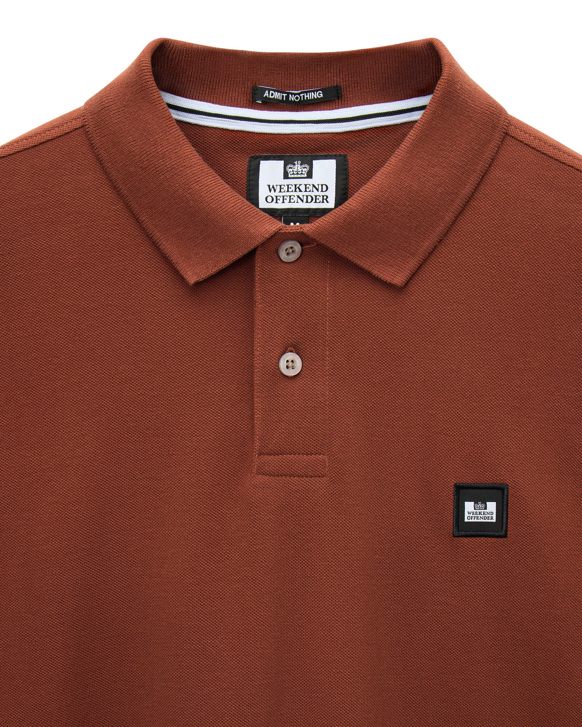 Weekend Offender polo shirt Brick