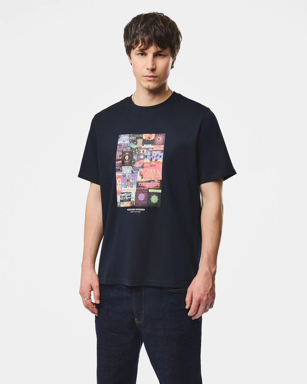 Weekend Offender Saltatio t shirt navy