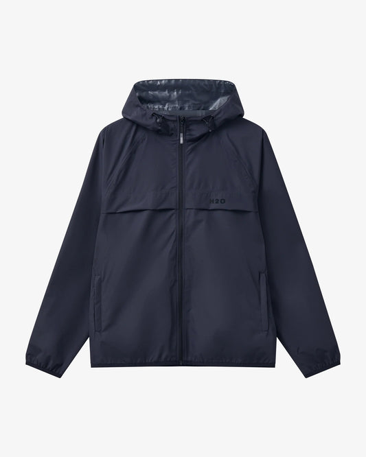 H20 Packable rain jacket navy