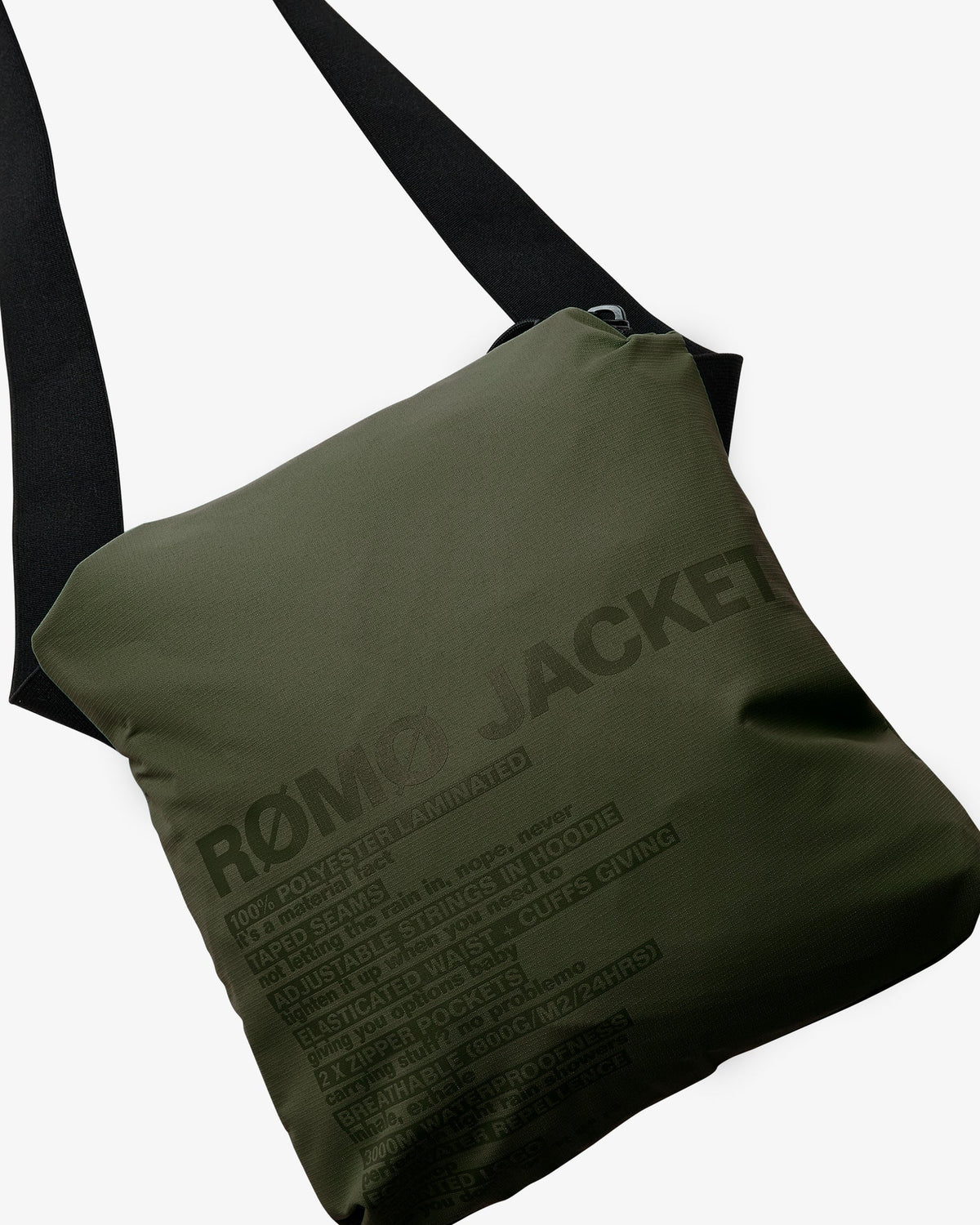 H20 Packable rain jacket Army