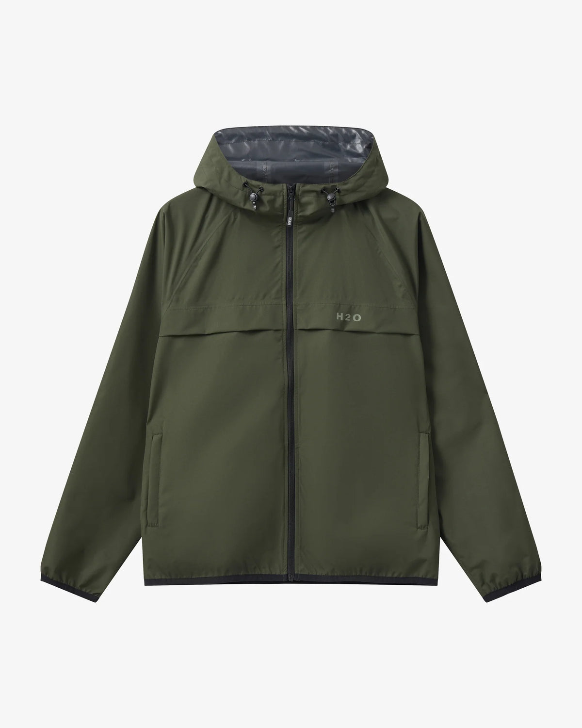 H20 Packable rain jacket Army
