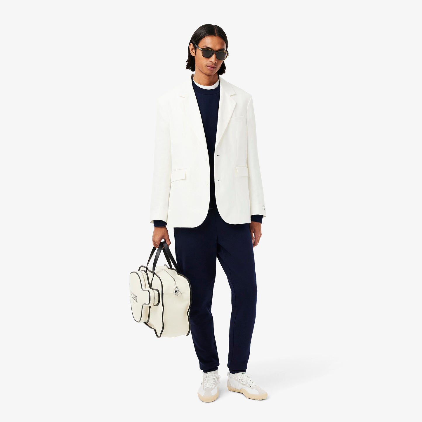 Lacoste Fleece Crew Neck Sweatshirt (Midnight Blue)