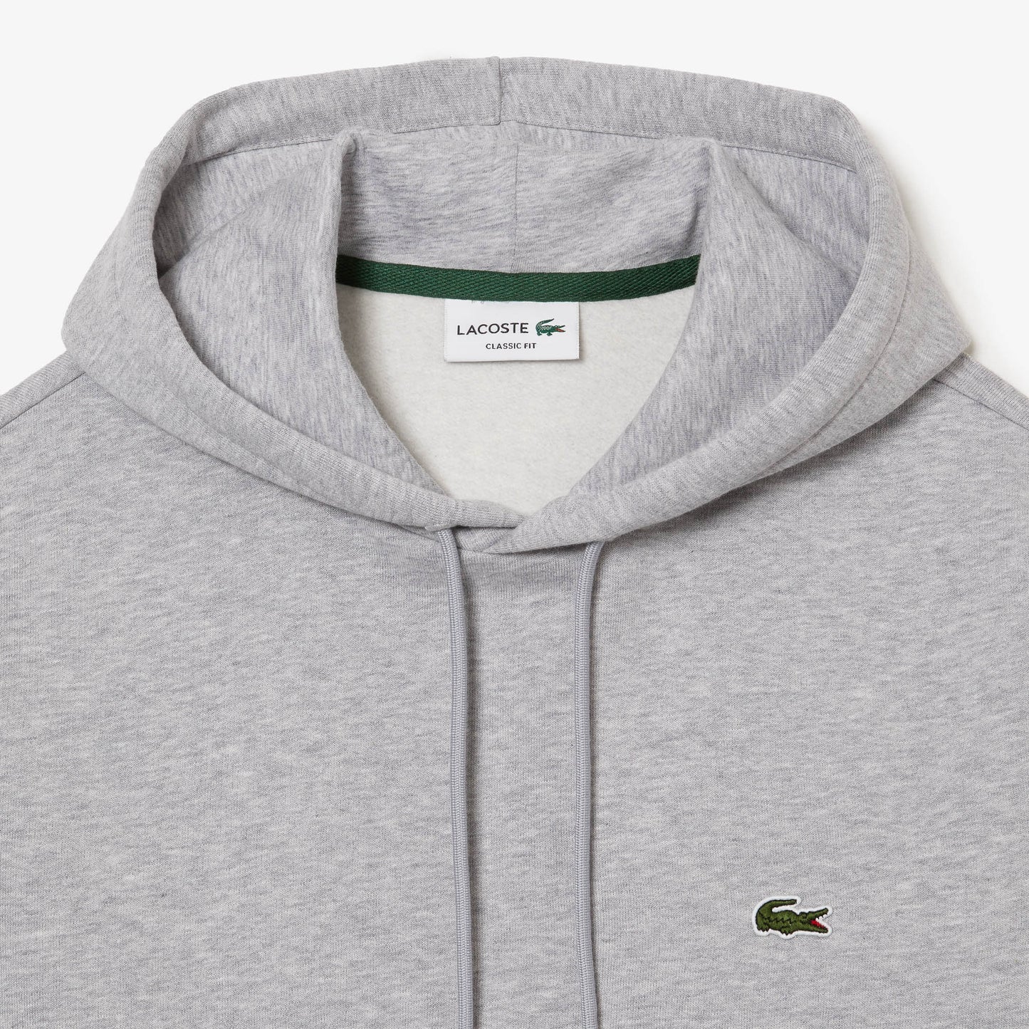 Lacoste Fleece Hoodie (Light Heathered Grey)