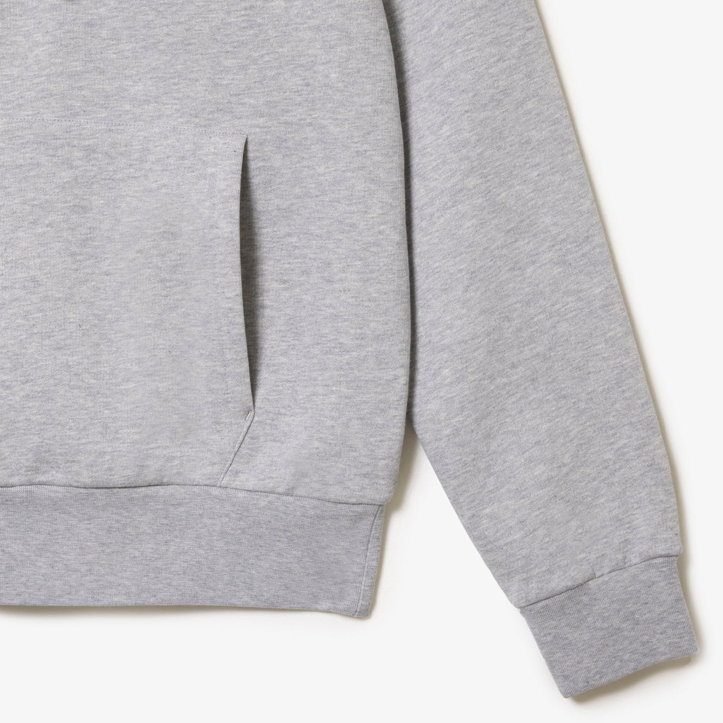 Lacoste Fleece Hoodie (Light Heathered Grey)
