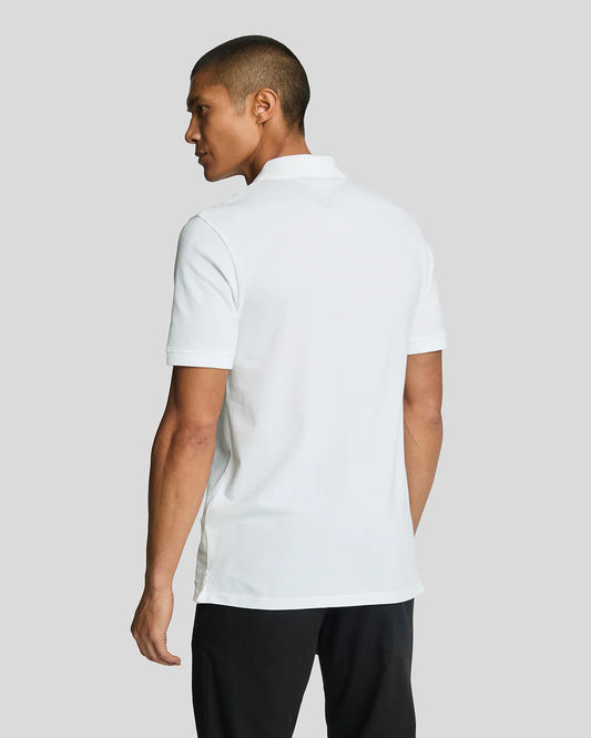 Lyle & Scott Tonal Eagle Polo Shirt (White)